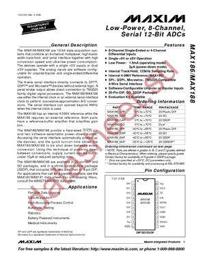 MAX186DCPP+ datasheet  